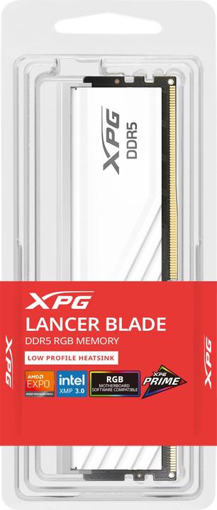 Immagine prodotto Adata DDR5 8GB 5600-46 XPG Lancer Blade RGB bianco (1 x 8GB, 5600 MHz, RAM DDR5, DIMM)