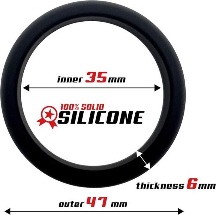 Produktbild Beast Rings Cock Ring Vollsilikon 3,5 cm Schwarz (3.50 cm)