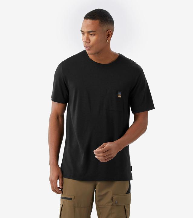 Simond Merinoshirt Herren kurzarm 100 % Merinowolle - schwarz
