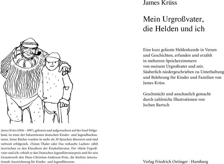 Actual product image Mein Urgrossvater, die Helden und ich (German, James Krüss, Jochen Bartsch, Jan Buchholz, Heiner Rothfuchs, 2009)