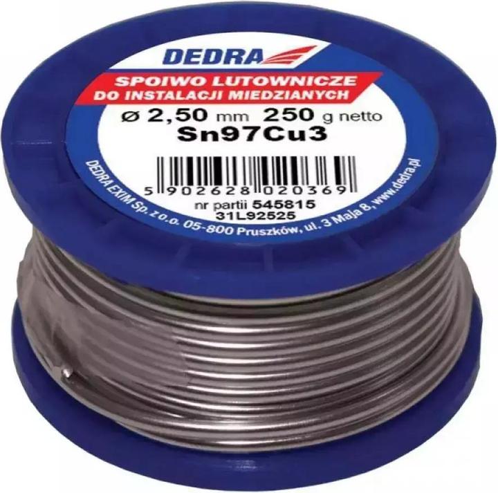 Productafbeelding Dedra Soldeerbindmiddel 2,5 mm Sn97Cu3 250 g - 31L92525 (Soldeerbout)