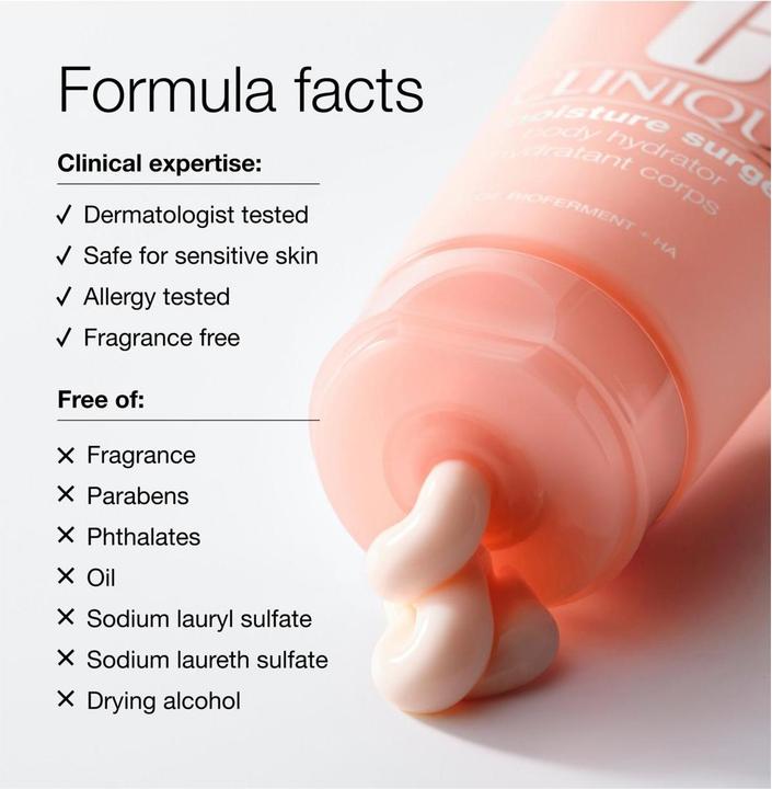 Actual product image Clinique Moisture Surge Body Hydrator with Aloe Bioferment and Hyaluronic Acid (Body lotion, 200 ml)