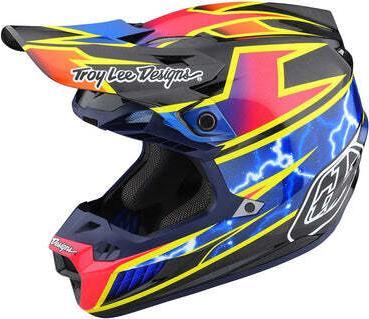 Actual product image Troy Lee Designs SE5 ECE Carbon MIPS Helmet, Lightning, black (61 cm)