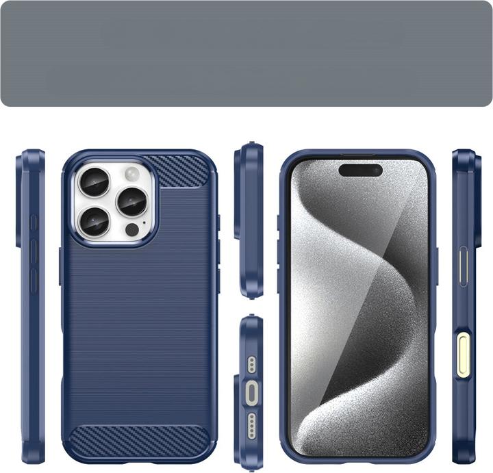 Actual product image Cover-Discount iPhone 16 Pro - Metal Carbon Look Case (Apple iPhone 16 Pro)