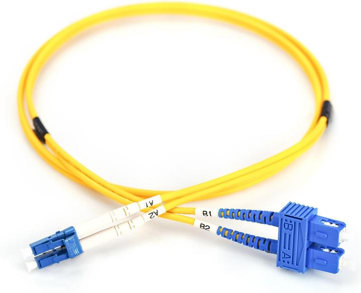 Actual product image Digitus Fiber optic patch cable LC to SC OS2 singlemode 09/125 duplex length 10m (CAT7, 10 m)