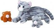 Actual product image IKO Plush cat with 2 cats babies l = 25cm