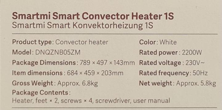 Produktbild Xiaomi Smartmi Smart Heater 1S (2200 W)