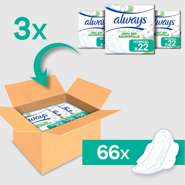 Actual product image Always Cotton Protection (66 x, Sanitary pads)