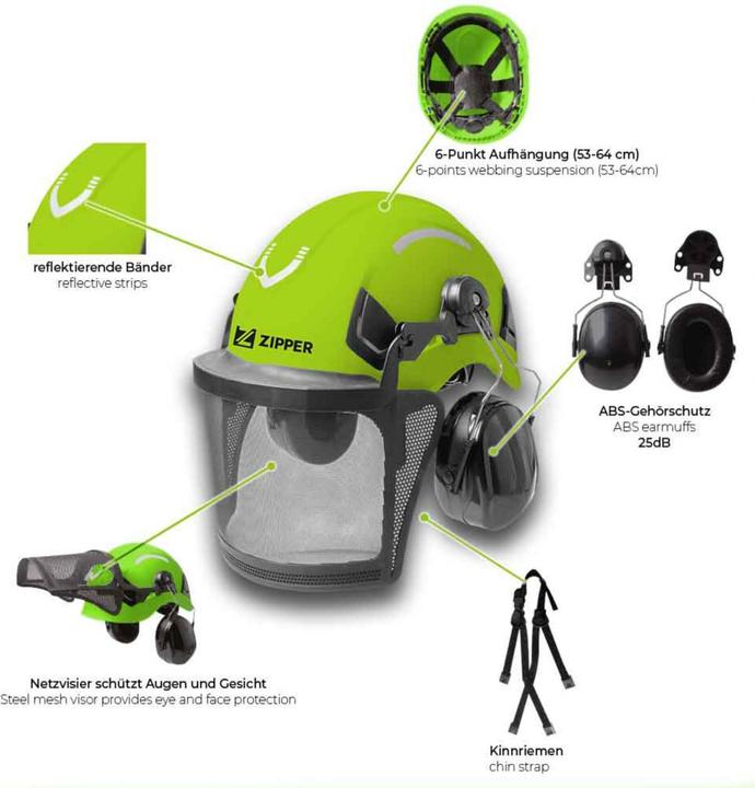 Produktbild Zipper ZI-FHPROFI Forsthelm (53 - 64 cm)