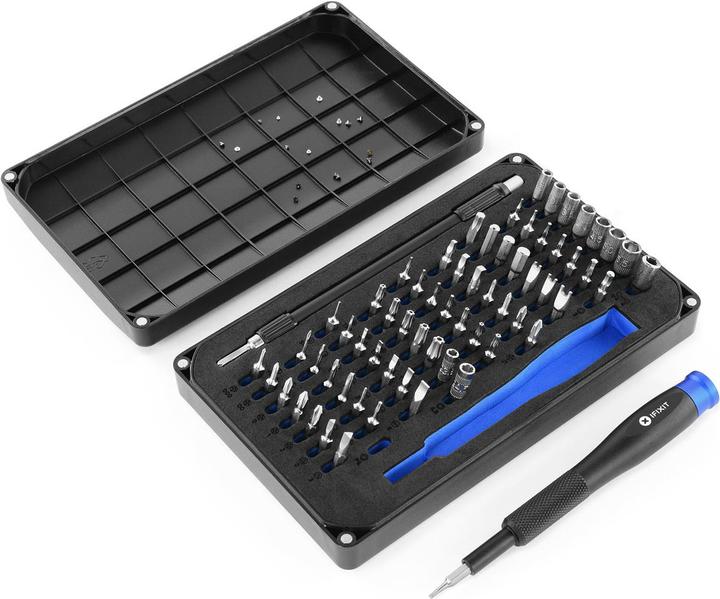Produktbild iFixit Mako Precision Bit Set (1, 2, T TR 10, TR8, T TR 15, T TR 20, T TR 25, J 00, Y0, J 000, J 1, 1mm, J 0, PH0000, Y 00, Y 000, P6, Y 1, 0.7 mm, TR9, TR7, TR6, 4 mm, 2 mm, PH1, 5 mm, PH2, 4.5 mm, 1.3 mm, T3, 0.9 mm, 3.5 mm, T2, PH00, T5, P2, T4, 2.5 mm, 5.5 mm, PH0, 3 mm, P5, 1.5mm)