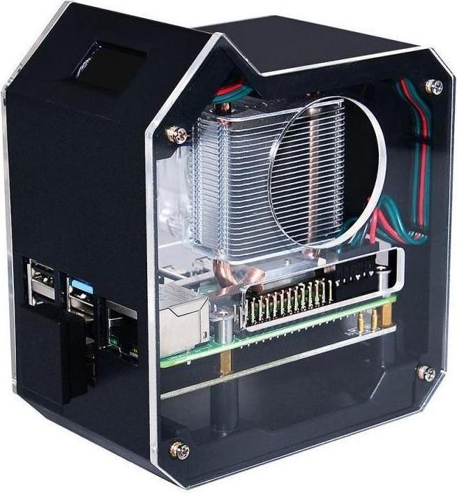 Image du produit Raspberry Pi EB121900 - Kit Mini Tower NAS pour 4B, supporte jusqu'à 2TB M.2 SATA SSD