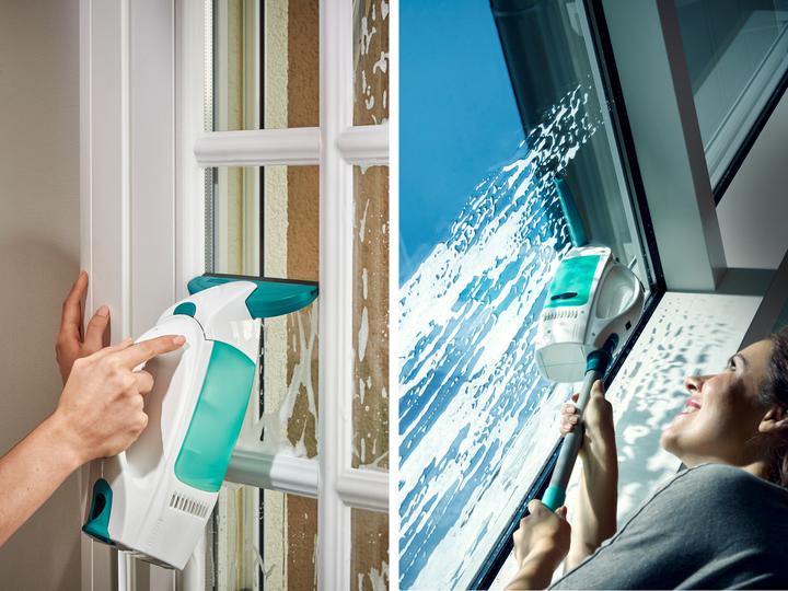 Produktbild Leifheit Set Fenstersauger Dry & Clean mit Stiel, Einwascher, schmaler Saugdüse