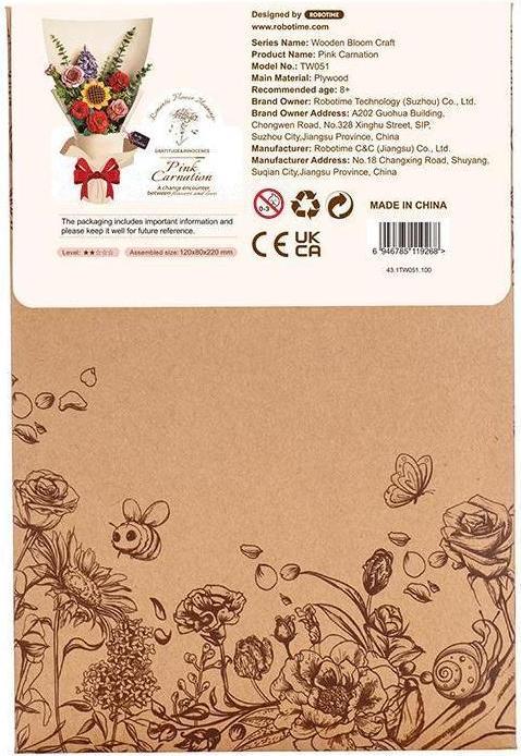Produktbild Robotime Modellbausatz 'BLUMENSTRAUSS'