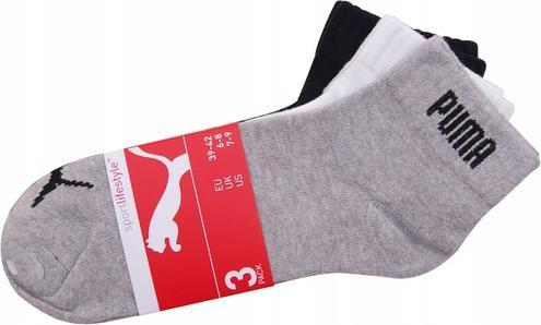 Immagine prodotto Puma Confezione da 3 calzini bianco/grigio/nero EU 35-38 (UK 2.5-5) (35 - 38)