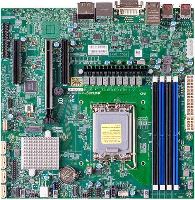 Valeurs nutritives et ingrédients Supermicro Carte mère X13SAZ-Q (bulk pack) (MBD-X13SAZ-Q-B) (LGA 1700, Intel Q670, mATX)