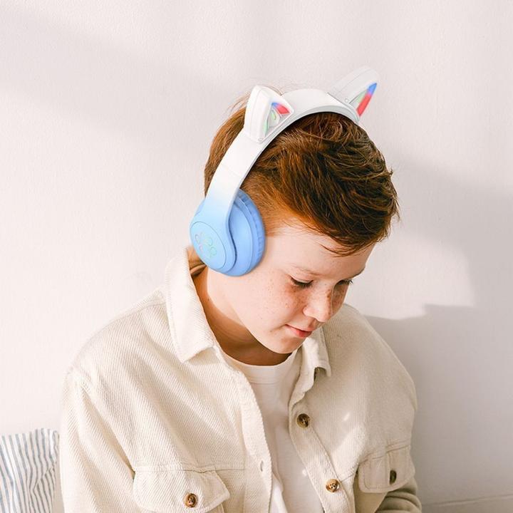 Immagine prodotto Hoco Cuffie senza fili cuffie bluetooth senza fili W42 Cat Ear blu cristallo