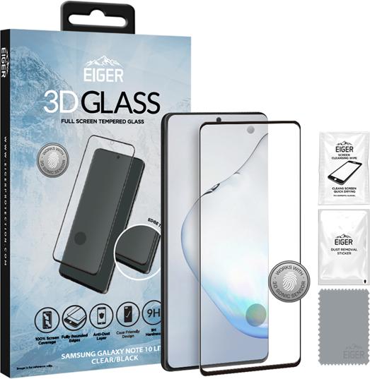 Actual product image Eiger Mountain Glass Clear Edge (1 Piece, Samsung Galaxy Note 10 Lite)