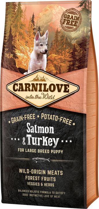 Produktbild Carnilove Puppy Large Breed - Lachs & Truthahn (Welpe + Kitten, 1 Stk., 12000 g)
