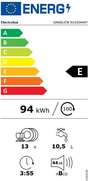 Energy Label Electrolux GA60LICN