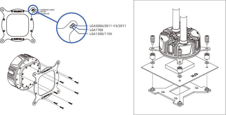 Actual product image Zalman ZM-1700MKB Intel Mounting Kit