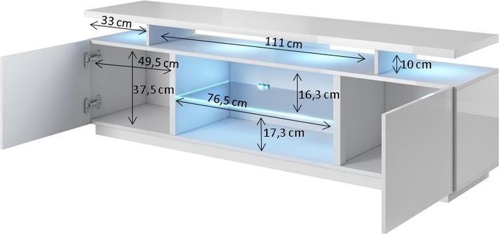 Produktbild Cama RTV-Schrank EVA /weiss (180 x 40 x 56 cm)