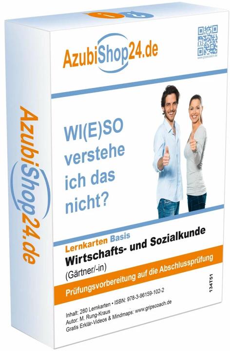 Immagine prodotto Lernkarten Wirtschafts- und Sozialkunde Gärtner Prüfungsvorbereitung Wiso Prüfung (Tedesco, Michaela Rung-Kraus, Daniel Becker, 2024)