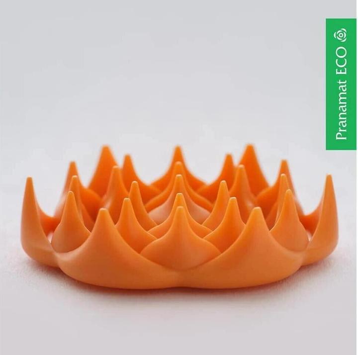 Actual product image Pranamat Eco Massage Set - mat and cushion dark orange