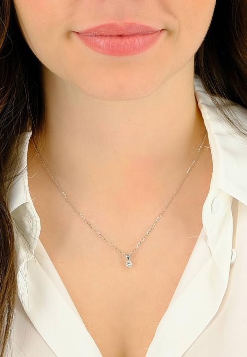 Produktbild Muau Anhänger (Weissgold 750 Diamant 0.02ct. 9x5mm)