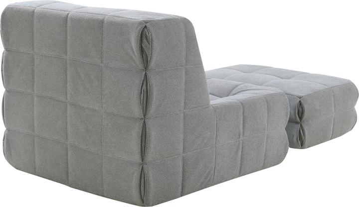 Produktbild En.Casa Bodensessel mit Fusshocker Koskyvn Textil Grau