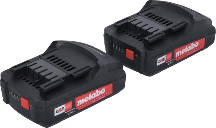 Actual product image Metabo Battery set 2x Li-Power battery pack 18 V 2.0 Ah CAS Li-Ion battery ( 2x 625596000 ) with charge (18 V)