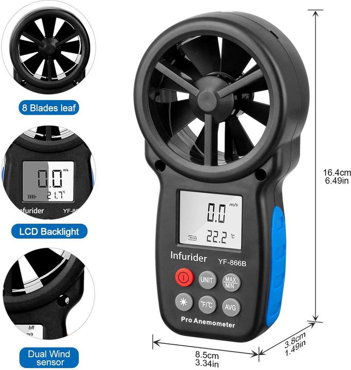 Produktbild Infurider Digital Anemometer YF-866B 1.866B