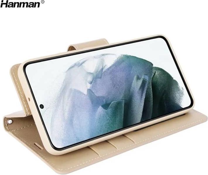 Produktbild Hanman Samsung Galaxy A52s 5G (2021) / A52 4G/5G (2021) - Mill Flip Case mit 3 Kartenfächern, gold (Samsung Galaxy A52, Samsung Galaxy A52 5G, Samsung Galaxy A52s 5G)