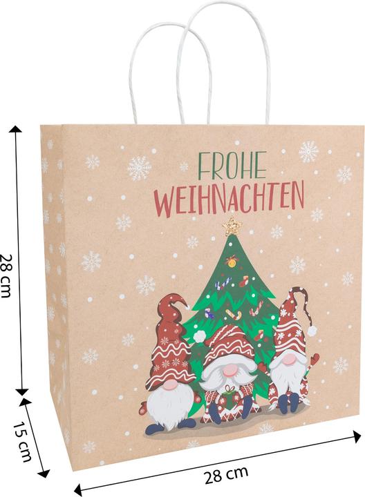 Image du produit Idena Sac cadeau Noël lutin multicolore 28x15x28cm (Pochette cadeau)