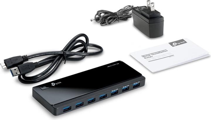 Actual product image TP-Link USB-Hub 7x USB 3.0 UH700 (V5.0) mit NT 12v/2,5A (7 Ports)