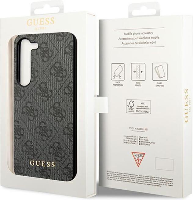 Actual product image Guess case for S24+ S926 GUHCS24MG4GFGR hardcase 4G Metal Gold Logo black (Samsung Galaxy S24+)