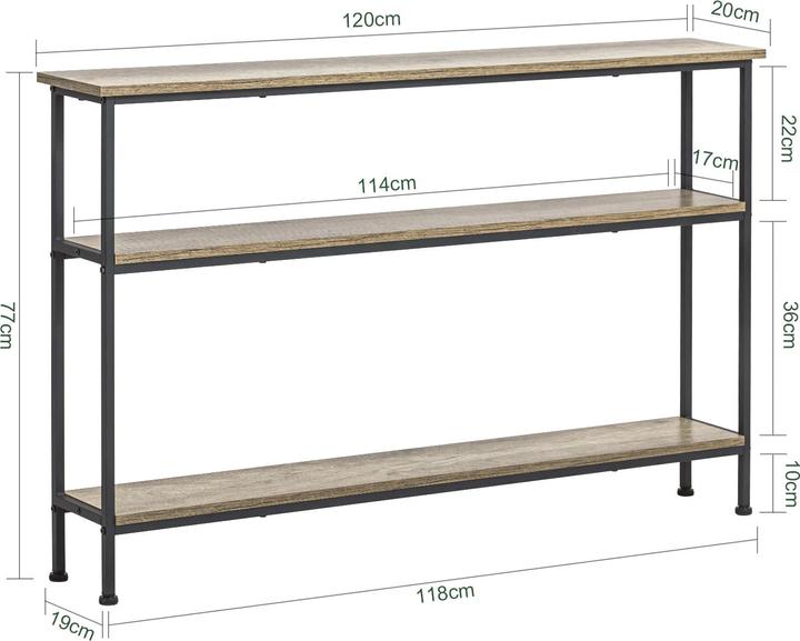 Produktbild SoBuy Konsolentisch mit 3 Ablagen