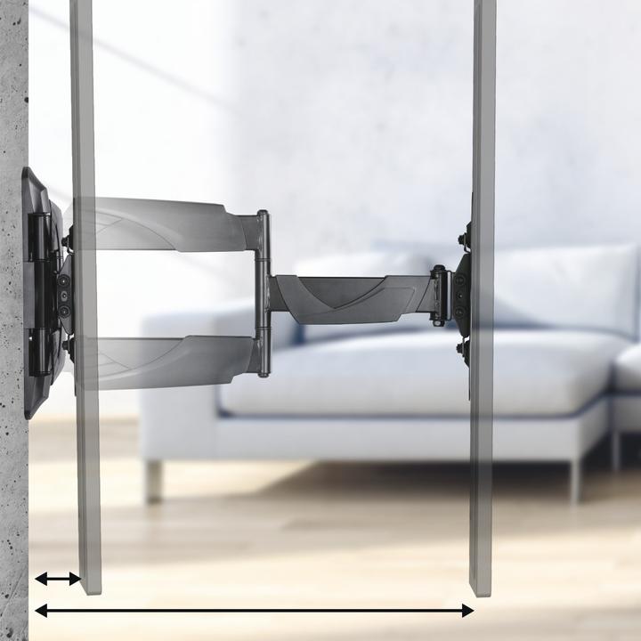 Actual product image Hama TV wall bracket, swivel, tilt, extendable, 122 cm (48") up to 35 kg (Wall, 48", 35 kg)