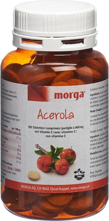 Actual product image Morga Acerola tablet 80 mg vitamin C (1 Piece, Pills, 180 g)