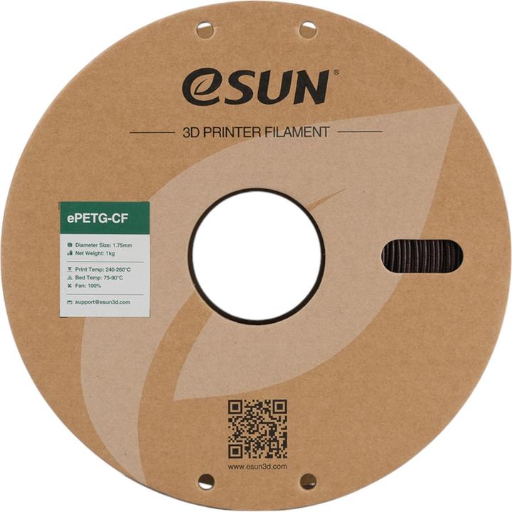 Image du produit eSUN ePETG-CF Carbone Rouge Filament 1.75mm 1Kg (PETG, 1.75 mm, 1000 g, Rouge)