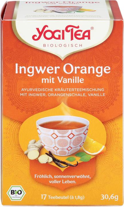 Actual product image Yogi Tea Ginger Orange with Vanilla Ayurvedic Herbal Tea Blend, 17 pcs. filter bags (30.60 g)