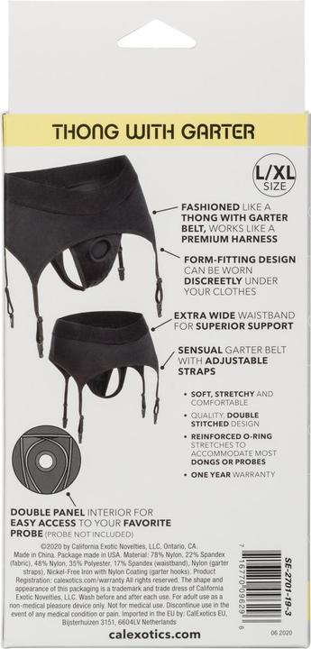 Produktbild CalExotics Boundless™ Thong with Garter - L/XL (L, XL)