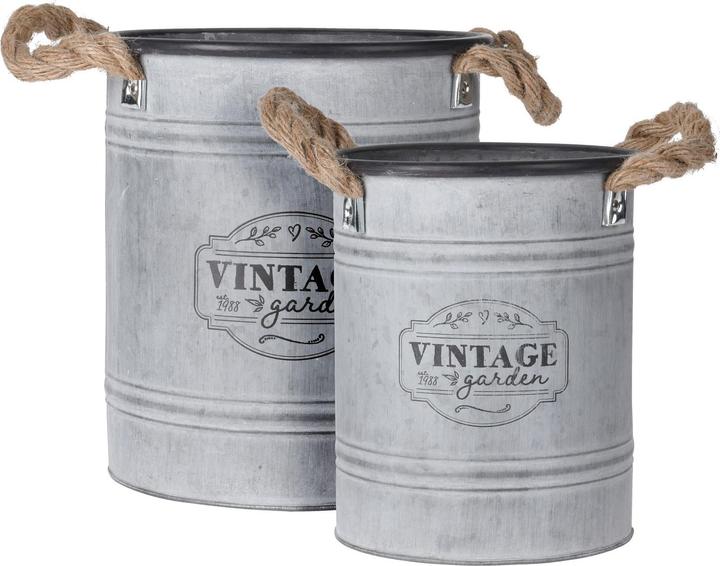 Image du produit Fs-Star Set de pots de fleurs en zinc