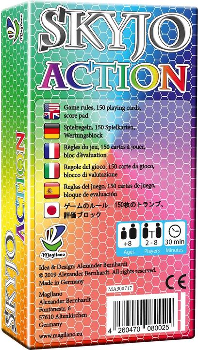 Skyjo Action (Französisch, Spanisch, Englisch, Deutsch)