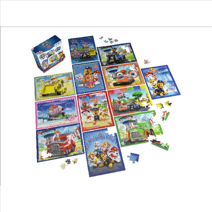Produktbild Spin Master Paw Patrol, 12-Puzzle-Sammlung 24-teilig 48-teilig 100-teilig Kinder-Puzzles Chase Marshall Skye Eve (12 Teile)