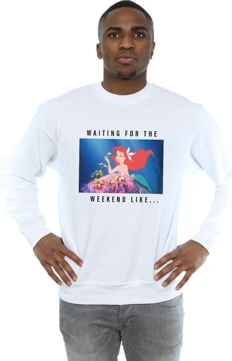 Actual product image Disney Princess Mens Ariel Waiting For The Weekend Sweatshirt (M)