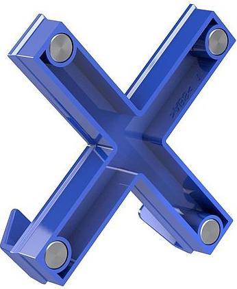 Produktbild Magni Mega Magnet CROSS XL (70 x 70 mm, inkl. 2 Haken zum Aufhängen von Gegenständen) blau (1 x)