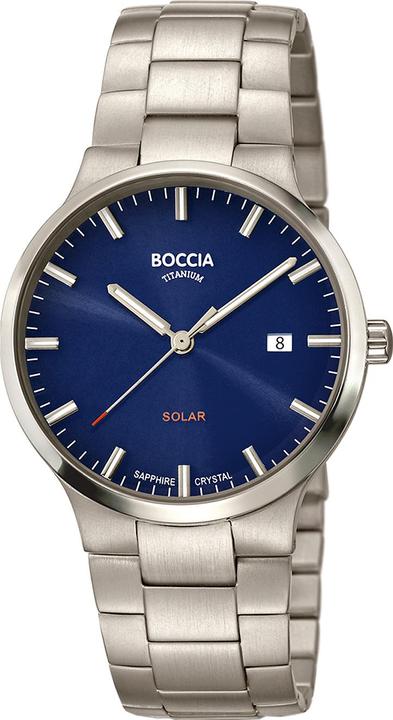 Boccia 3652-02 Herrenuhr Solar Titanium 39mm 5ATM (Analoguhr, 39 mm)
