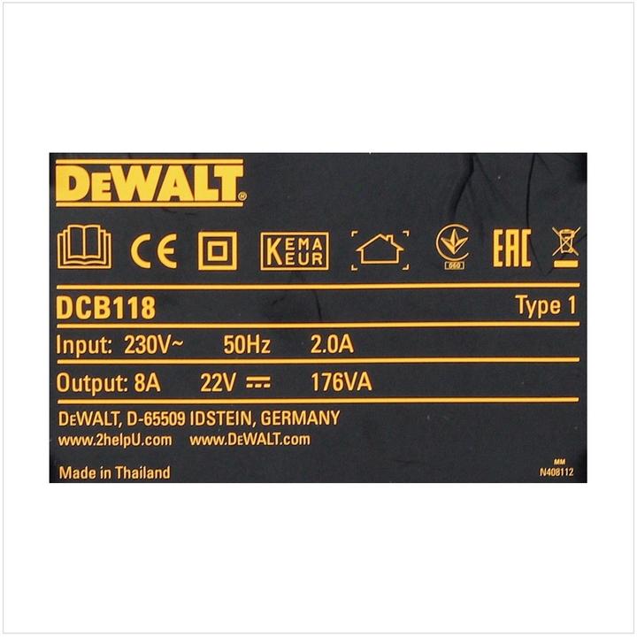 Actual product image DeWalt Charger FLEXVOLT for LiIon slide batteries (10.8 V)