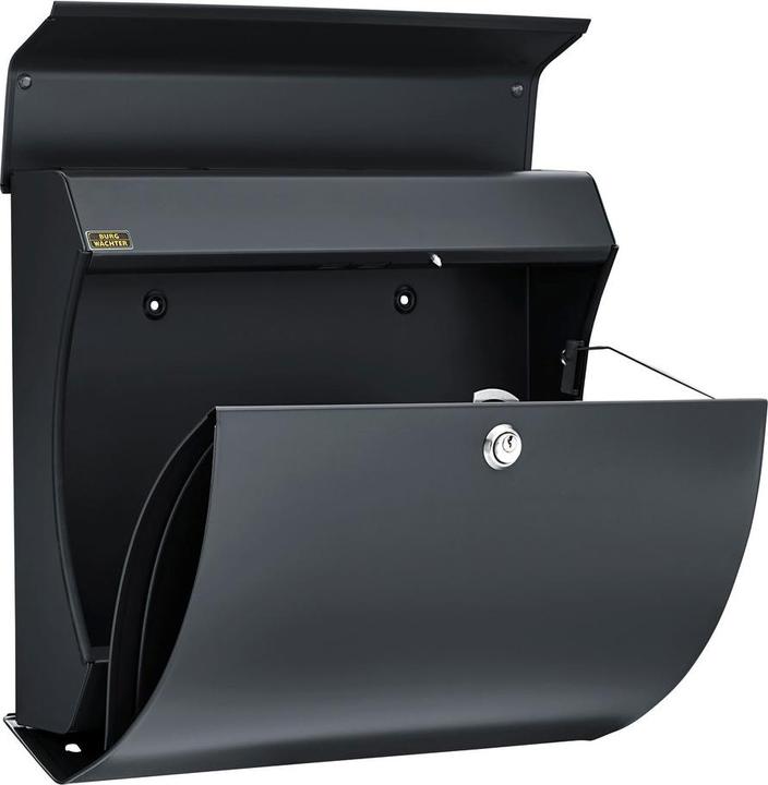Actual product image Burg Wächter Verona 3844 / 884 letterbox with interior light anthracite DIN C4