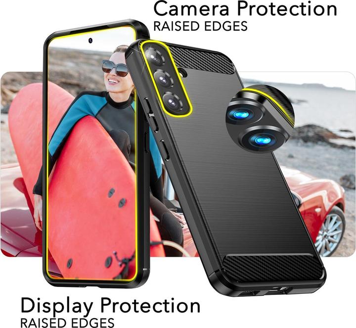 Actual product image Nalia Carbon look silicone cover (Samsung Galaxy S24+)